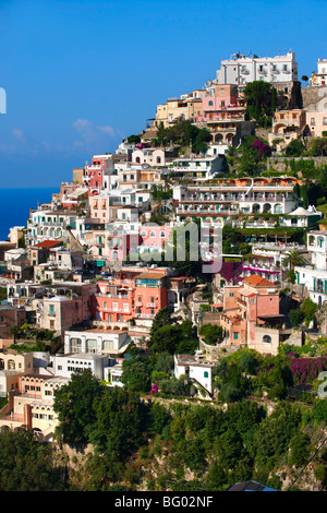 Die mondänen von Positano, Amalfiküste, Italien Stockfoto