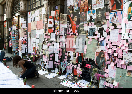 Michael Jackson-Schrein Piccadilly Circus London Stockfoto