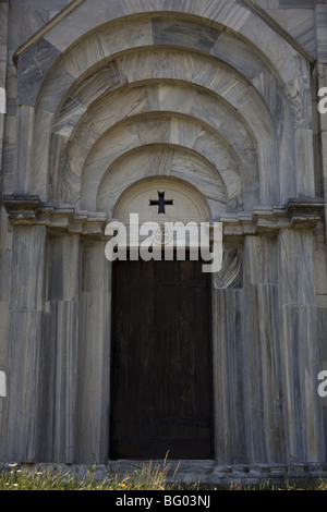 Nordportal am Kloster Studenica, Serbien Stockfoto