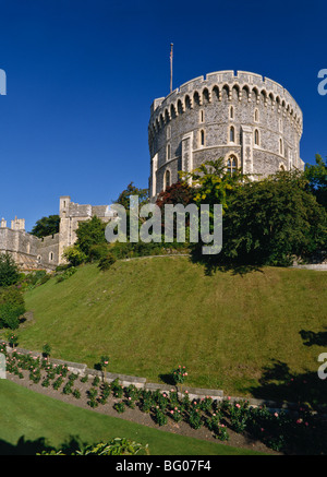 Der Runde Turm von Schloss Windsor, Berkshire, England, United Kingdom, Europe Stockfoto