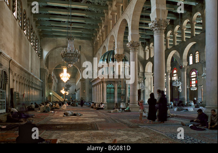 Innere Omayad Moschee in der alten Stadt, Damaskus, Syrien, Naher Osten Stockfoto