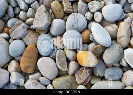 Sortierten Kiesel am Strand Stockfoto