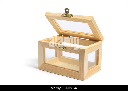 Aus Holz gerahmten Glas-Box Stockfoto