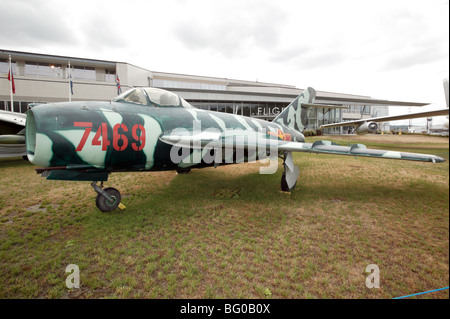 MIG-17 auf statische Anzeige im Nordgarten des Museum of Flight in Seattle Stockfoto