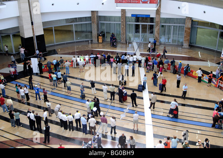 Ankunftshalle des Flughafens, Tambo internationaler Flughafen johannesburg Stockfoto