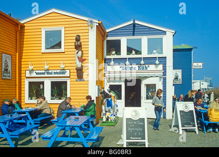 Hummerbuden (Hummer Stände), Insel Helgoland, Nordsee, Deutschland Stockfoto