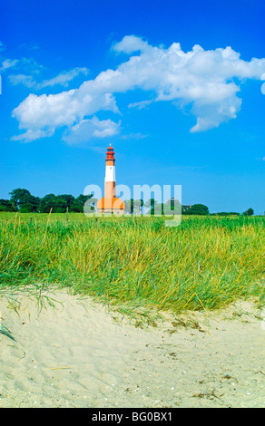 Leuchtturm von Fluegge auf der Insel Fehmarn, Ostsee, Schleswig-Holstein, Norddeutschland Stockfoto