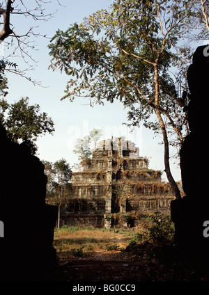 Prang Prasathom, ab dem zweiten Quartal des 10. Jahrhunderts aus Koh Ker, Kambodscha, Indochina, Südostasien, Asien Stockfoto