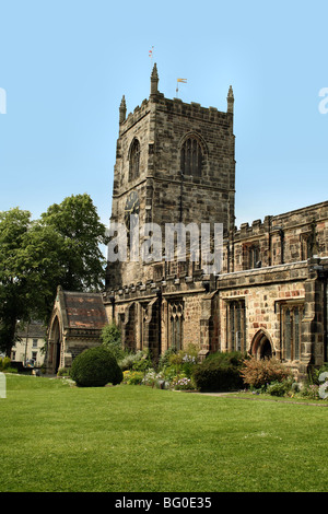 Skipton Holy Trinity Church in der Marktstadt von Skipton North Yorkshire Ort der Religion und Anbetung Stockfoto