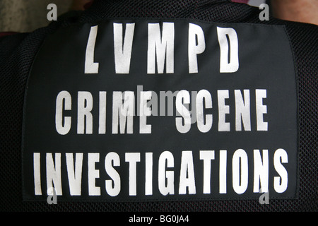 Las Vegas Metropolitan Police Department CSI - Crime Scene Investigator. Stockfoto