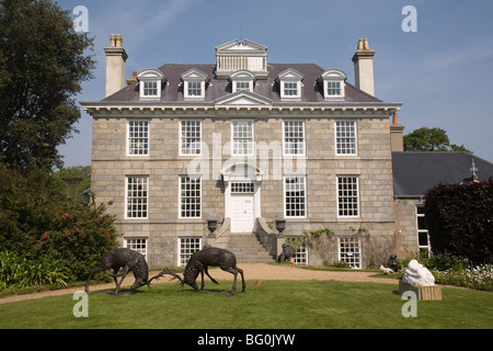 Sausmarez Manor, St. Martins, Guernsey, Channel Islands, Vereinigte Königreich, Europa Stockfoto