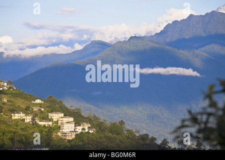 Blick vom Tashi Sicht, Gangtok, Sikkim, Indien, Asien Stockfoto