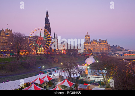 Weihnachtsfeiern in Princes Street, Edinburgh Stockfoto