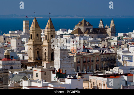 Iglesia del Carmen, San Antonio Skyline, Cádiz, Andalusien, Spanien, Europa Stockfoto