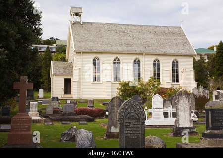 Christus Kirche von 1836 in historischen Dorf, Russell, Bay of Islands, Northland, Nordinsel, Neuseeland Stockfoto