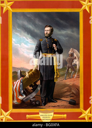 Porträt des General US Grant, gemalt auf dem Schlachtfeld von Chattanooga 1863-4 Stockfoto