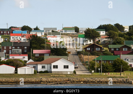 Neubauwohnungen, Port Stanley, Falkland-Inseln, Südamerika Stockfoto