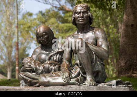 Statue der Carruas Indianer, Montevideo, Uruguay, Südamerika Stockfoto