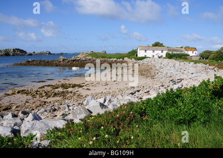 Großen Porth, Bryher, Isles of Scilly, Cornwall, Vereinigtes Königreich, Europa Stockfoto