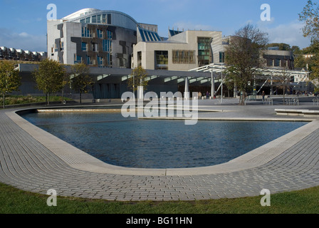 Neuen schottischen Parlamentsgebäude, Architekten Enric Miralles, Holyrood, Edinburgh, Schottland, Vereinigtes Königreich, Europa Stockfoto