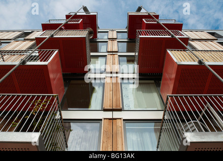 Adelaide wharf, eine nachhaltige Entwicklung und 2008 RIBA preisgekröntes Design in Hackney, Nord-Ost-London, UK Stockfoto