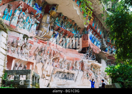 Dazu buddhistischen Stein Skulpturen, UNESCO World Heritage Site, Chongqing Stadtbezirk, China, Asien Stockfoto