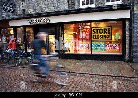 Grenzen Cambridge store - Schließung Verkauf Stockfoto