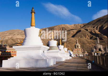 Wutun Si niedriger Tempel, Gomar Lamakloster, Tongren, Qinghai Provinz, China, Asien Stockfoto