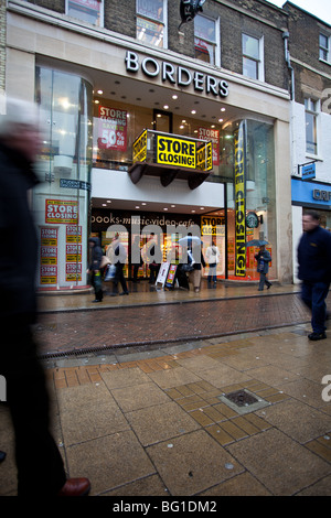 Grenzen Cambridge store - Schließung Verkauf Stockfoto