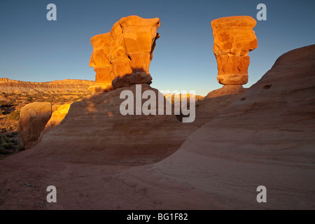 Vier Brüder Hoodoos, Teufels Garden State Park, Utah Stockfoto