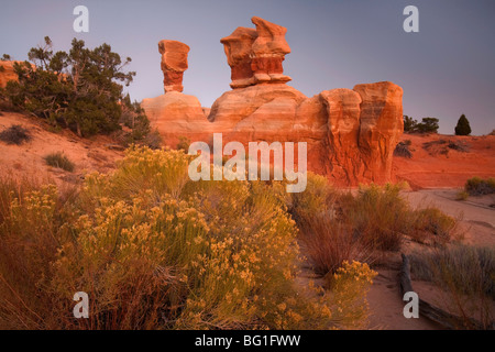 Vier Brüder Hoodoos, Teufels Garden State Park, Utah Stockfoto