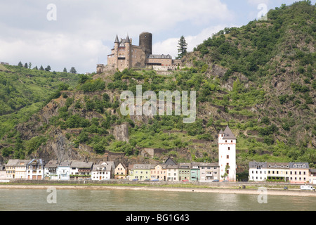 St. Goarshausen, durch die Loreley entlang dem Rhein, Rheinland-Pfalz, Deutschland, Europa Stockfoto