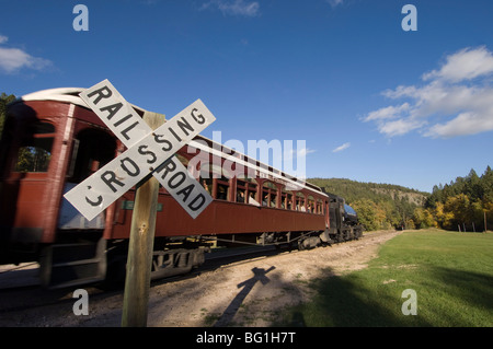 1880-Zug, Hill City, Black Hills, South Dakota, Vereinigte Staaten von Amerika, Nordamerika Stockfoto