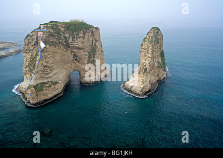 Tauben Gestein (Raouche), Beirut, Libanon Stockfoto