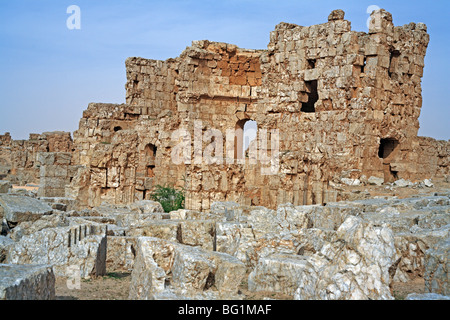 Resafa (Sergiopolis), in der Nähe von Ar-Raqqah, römischen und byzantinischen Stadt in der Wüste, Syrien Stockfoto