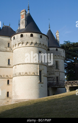 Die Tortürme, Chateau de Chaumont, Loir-et-Cher, Loiretal, Frankreich, Europa Stockfoto