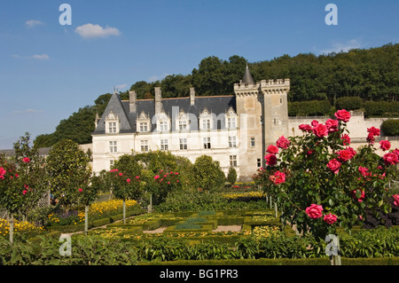 Das Chateau de Villandry, UNESCO-Weltkulturerbe, Indre-et-Loire, Loire-Tal, Frankreich, Europa Stockfoto