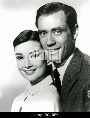 AUDREY HEPBURN und Mel Ferrer Mann über 1960 Stockfoto