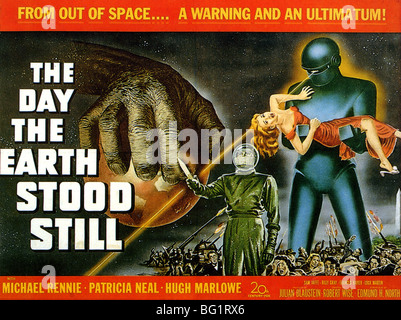 DER Tag an die Erde Stillstand Poster für 20th Century Fox Film 1951 Stockfoto