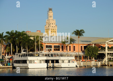 Bayside Marina in die Innenstadt von Miami, Florida USA Stockfoto