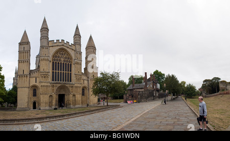 Panorama von Rochester Kathedrale, Rochester, Kent, UK Stockfoto