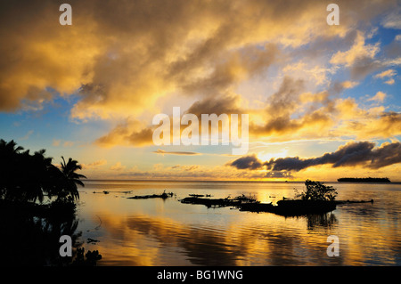 Sonnenaufgang, Raiatea, Französisch-Polynesien, Süd-Pazifik, Pazifik Stockfoto