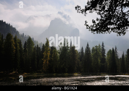 Lago Antorno und Cadini di Misurina, Dolomiten, Suedtirol, Italien, Europa Stockfoto