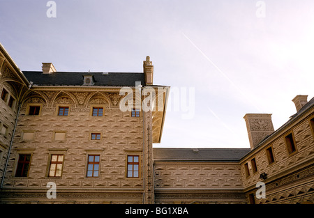 Welt zu reisen. Das Palais Schwarzenberg Palast in Hradschin in der alten Stadt Prag in der Tschechischen Republik in Osteuropa. Kulturgeschichte Stockfoto