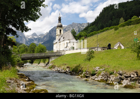 Ramsau Kirche, in der Nähe von Berchtesgaden, Bayern, Deutschland, Europa Stockfoto