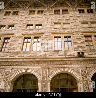 Welt zu reisen. Das Palais Schwarzenberg Palast in Hradschin in der alten Stadt Prag in der Tschechischen Republik in Osteuropa. Kulturgeschichte Stockfoto