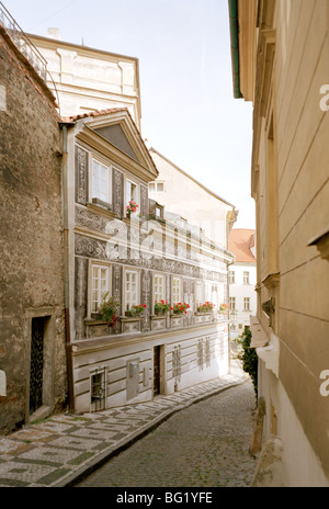 Welt zu reisen. Mala Strana Kleinseite in der alten Stadt Prag in der Tschechischen Republik in Osteuropa. Kultur-Geschichte-Traveller-Fernweh Stockfoto