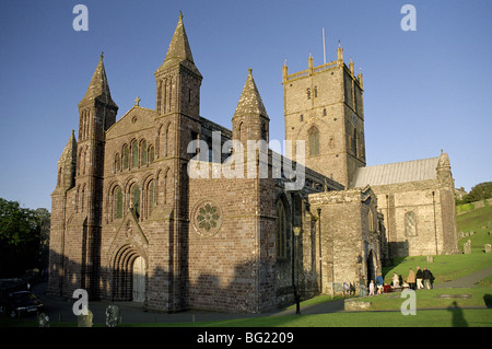 St Davids Cathedral (Walisisch: Eglwys Gadeiriol Tyddewi) Pembrokeshire, Wales Stockfoto