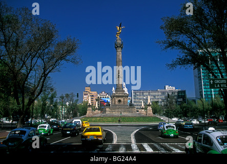 El Angel, Independence Monument, Independence Square, der Plaza de la Independencia, Paseo de la Reforma. Mexiko Stadt. Federal District. Mexiko Stockfoto