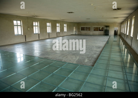 Rezeption Zimmer (siehe Feld "Beschreibung") in den Gebäuden von Auschwitz II - Birkenau Nazi-Konzentrationslager in Oswiecim, Polen. Stockfoto